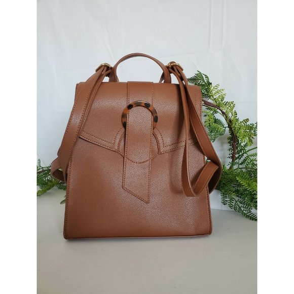 Linea Pelle Handbags - LP women Brown Small Bag, backpack, 9.5" x 11",